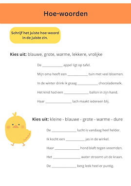 Lesmateriaal Bijvoeglijke naamwoorden (hoe-woorden) van auteur Juf Chloe de mantaklas slide 4