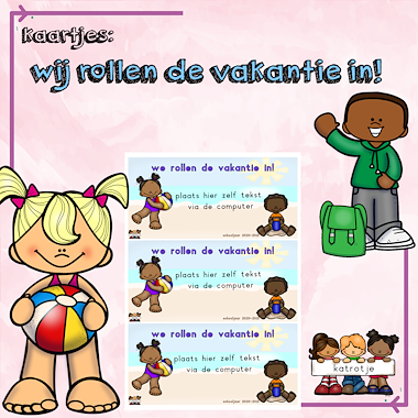 Lesmateriaal kaartje: wij rollen de vakantie in! van auteur katrotje slide 1