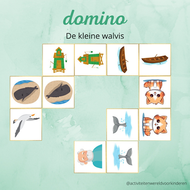 Lesmateriaal De kleine walvis - domino van auteur Nanny Melissa