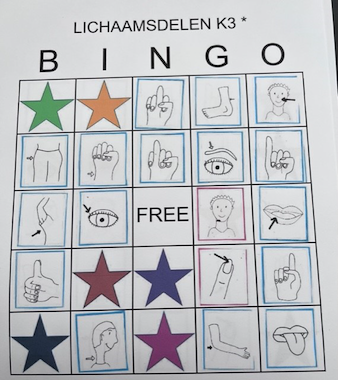 Lesmateriaal bingo lichaamsdelen k3 van auteur juf Anneke