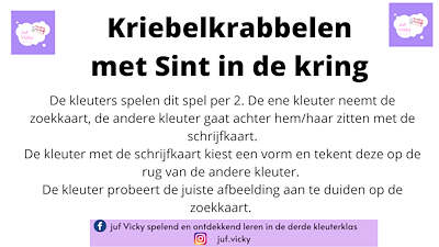 Lesmateriaal Kriebelkrabbelen in de kring met de Sint juf Vicky van auteur juf Vicky derde kleuterklas
