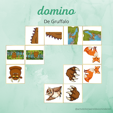 Lesmateriaal De Gruffalo - domino van auteur Nanny Melissa