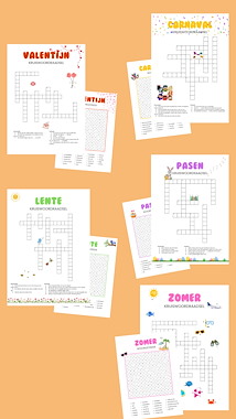 Lesmateriaal Woordzoeker en kruiswoordraadsel per thema (feb.-jun.) van auteur JufkeSarah slide 2