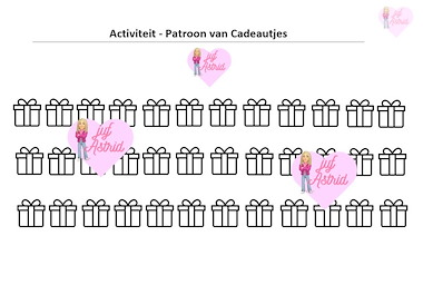 Lesmateriaal Patroon maken met cadeautjes - werkblad Sinterklaas  van auteur Juf_Astrid slide 1