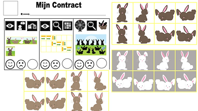 Lesmateriaal paasbundel oudste kleuters met contractwerk van auteur Little Play Friends slide 2