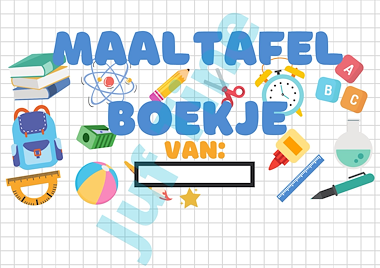 Lesmateriaal Maaltafelboekje van auteur Juf Tine