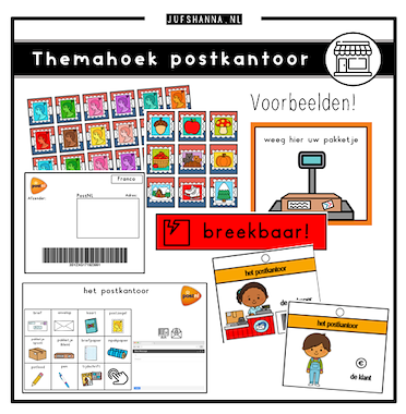 Lesmateriaal Thema post | Themahoek postkantoor van auteur Juf Shanna slide 3