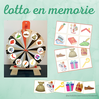 Lesmateriaal Lotto/memory Sinterklaas van auteur Nanny Melissa
