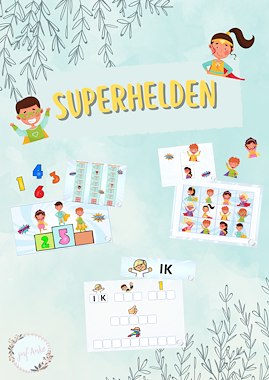 Lesmateriaal Thema: Superhelden (minibundel) van auteur Juf Anke