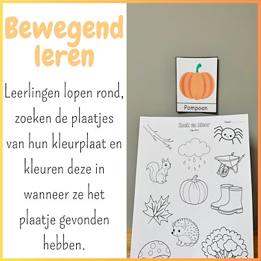 Lesmateriaal Zoek en Kleur Bewegend leren Kleuters Peuters Seizoenen van auteur My Teacher Shares slide 2