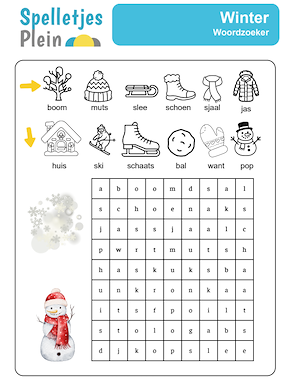 Lesmateriaal Woordzoeker Winter van auteur Yurls slide 1