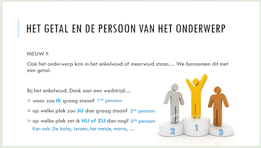 Lesmateriaal Verrekijker 5 - Onderwerp en persoonsvorm van auteur Juf Kiki slide 3