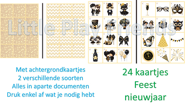 Lesmateriaal Memory: feest - nieuwjaar van auteur Little Play Friends slide 3
