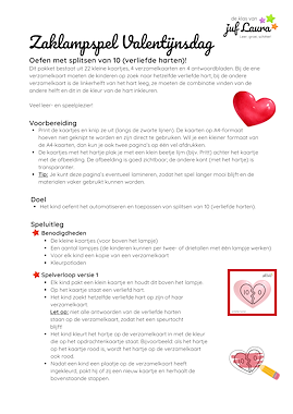 Lesmateriaal Valentijnsdag - Zaklampspel - Verliefde harten van auteur De klas van juf Laura slide 4