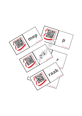 Lesmateriaal VLL - kern 1 - qr-codes lezen/dictee van auteur Peggy Van Rompaey