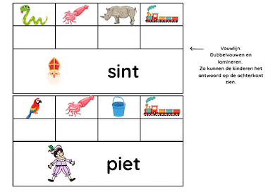 Lesmateriaal Maak het woord, (kraak de code) Sint en Kerst (herbruikbaar) van auteur Kleuterjuf Monique slide 2