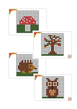 Lesmateriaal Maak de herfstfiguren na!  van auteur Van krabbel tot krul slide 3