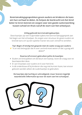 Lesmateriaal Kennismakingsgesprekken kaartjes van auteur Juf_C slide 2