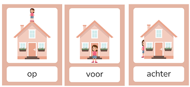 Lesmateriaal Plaatsbegrippen thema huis van auteur JufEllen98 slide 1