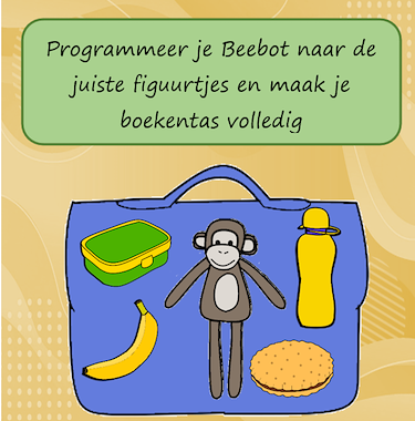 Lesmateriaal Beebotspel Vul de boekentas van auteur Jabbedabbedoe slide 4