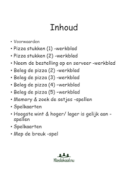 Lesmateriaal Breuken oefenen met pizza van auteur Monique ter Keurs slide 2