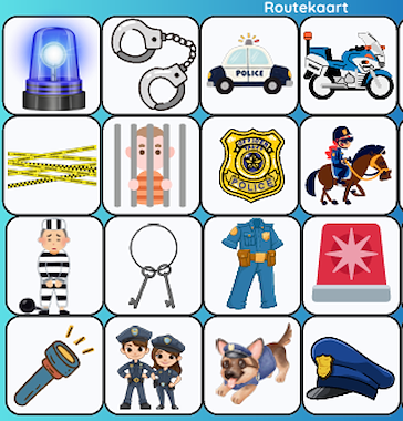 Lesmateriaal Routes volgen thema Politie van auteur Kleuterjuf Monique slide 1