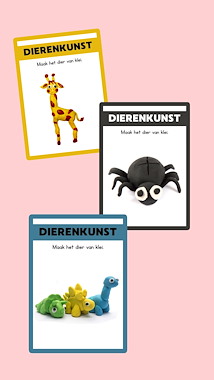 12 kleikaarten van dieren