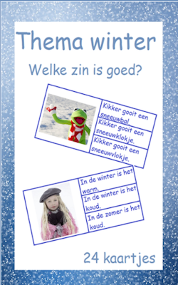 Lesmateriaal Winter pakket groep 3/eerste leerjaar van auteur wegvanonderwijs slide 3