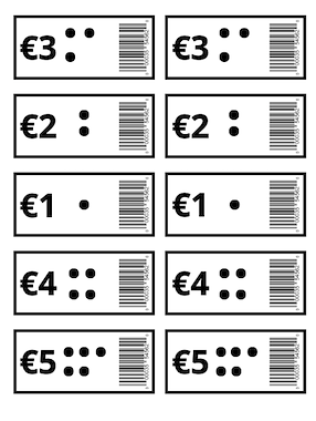 Lesmateriaal Prijskaartjes tot 5 van auteur Juf EvVa