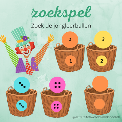 Lesmateriaal Circus - zoekspel - Help de clown  van auteur Nanny Melissa
