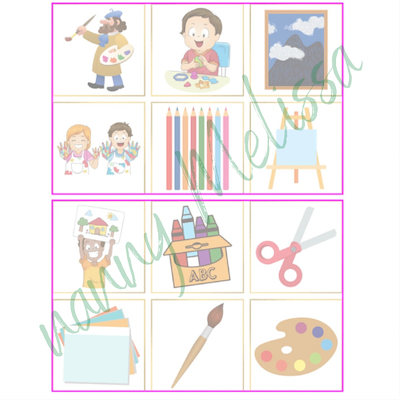Lesmateriaal Thema kunst - lotto/memorie van auteur Nanny Melissa slide 2