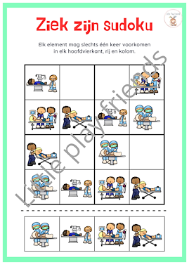 Lesmateriaal Sudoku's Ziek zijn van auteur Little Play Friends slide 2