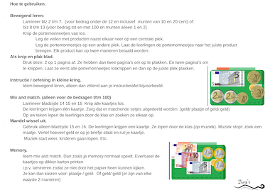 Lesmateriaal Geldrekenen groep 4 (of uitdaging groep 3). Bewegend leren,  van auteur Juf ilona slide 4