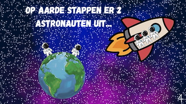 Lesmateriaal Getalverhaal de ruimte. Splitsen van 5 van auteur Juf Krisje slide 2