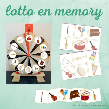 Lesmateriaal Muziek - Lotto/memory van auteur Nanny Melissa