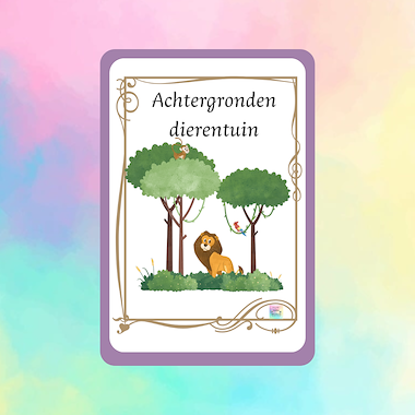 Lesmateriaal Roxillien achtergronden dierentuin  van auteur kleuterwereldjes van roxillien