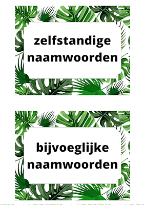 Lesmateriaal Spel woordsoorten van auteur Juf Tessa deelt slide 3