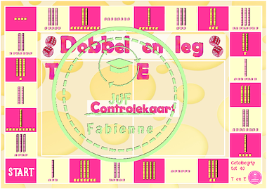 Lesmateriaal Getalbegrip tot 40 - Spelbord - Dobbel en leg van auteur Juf_Fabienne slide 4