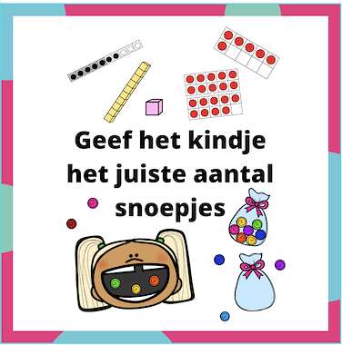 Lesmateriaal Geef het kindje snoep, getallenkennis tot 20 van auteur Juf Katrijn