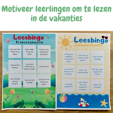 Lesmateriaal Leesbingo set schoolvakanties | leesbucketlist leesspel van auteur My Teacher Shares slide 2