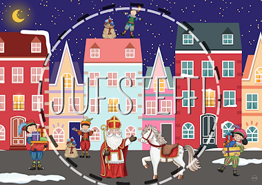 Lesmateriaal speeltafel Sinterklaas: achtergronden + popjes van auteur Juf Steffi