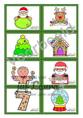 Lesmateriaal Kerst - Kaartjes getalbeelden (aanvulling) van auteur De klas van juf Laura slide 2