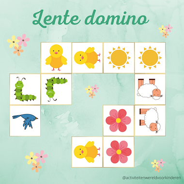 Lesmateriaal Domino - lente  van auteur Nanny Melissa