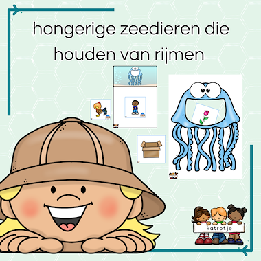 Lesmateriaal hongerige zeedieren die houden van rijmen van auteur katrotje