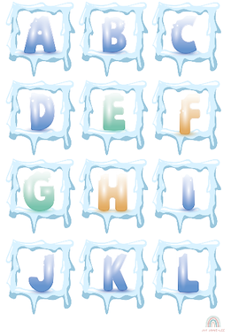 Lesmateriaal Zoekplaat letters en getallen tot 6 thema kerst van auteur Juf JamieLee