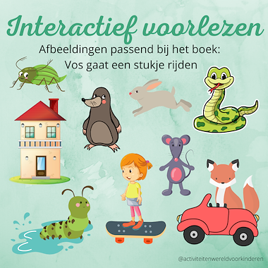 Lesmateriaal Vos gaat een stukje rijden - interactief voorlezen van auteur Nanny Melissa