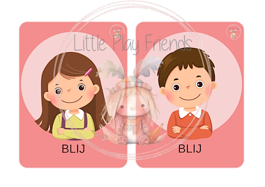 Lesmateriaal Gevoelskaarten van auteur Little Play Friends slide 2