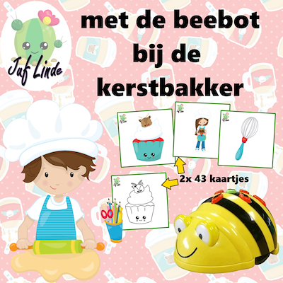 Lesmateriaal met de bee-bot bij de kerstbakker van auteur juf Linde