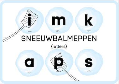 Lesmateriaal Sneeuwbalmeppen - letters  van auteur Jufxlisa slide 1