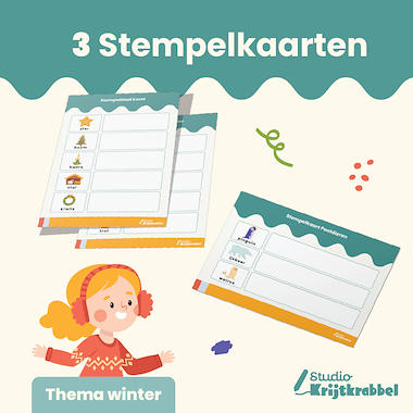 Lesmateriaal Taalbundel Winter | Werkbladen voor Groep 1 en 2 van auteur Studio Krijtkrabbel slide 3
